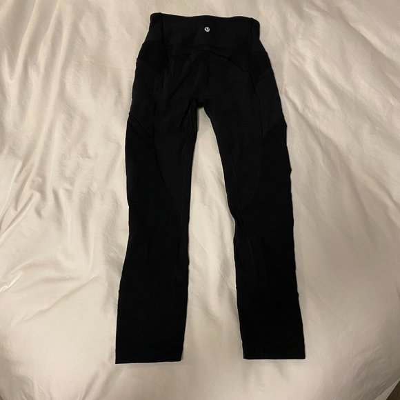 Lululemon Leggings Mid-Rise Crop Black - Picture 5 of 9